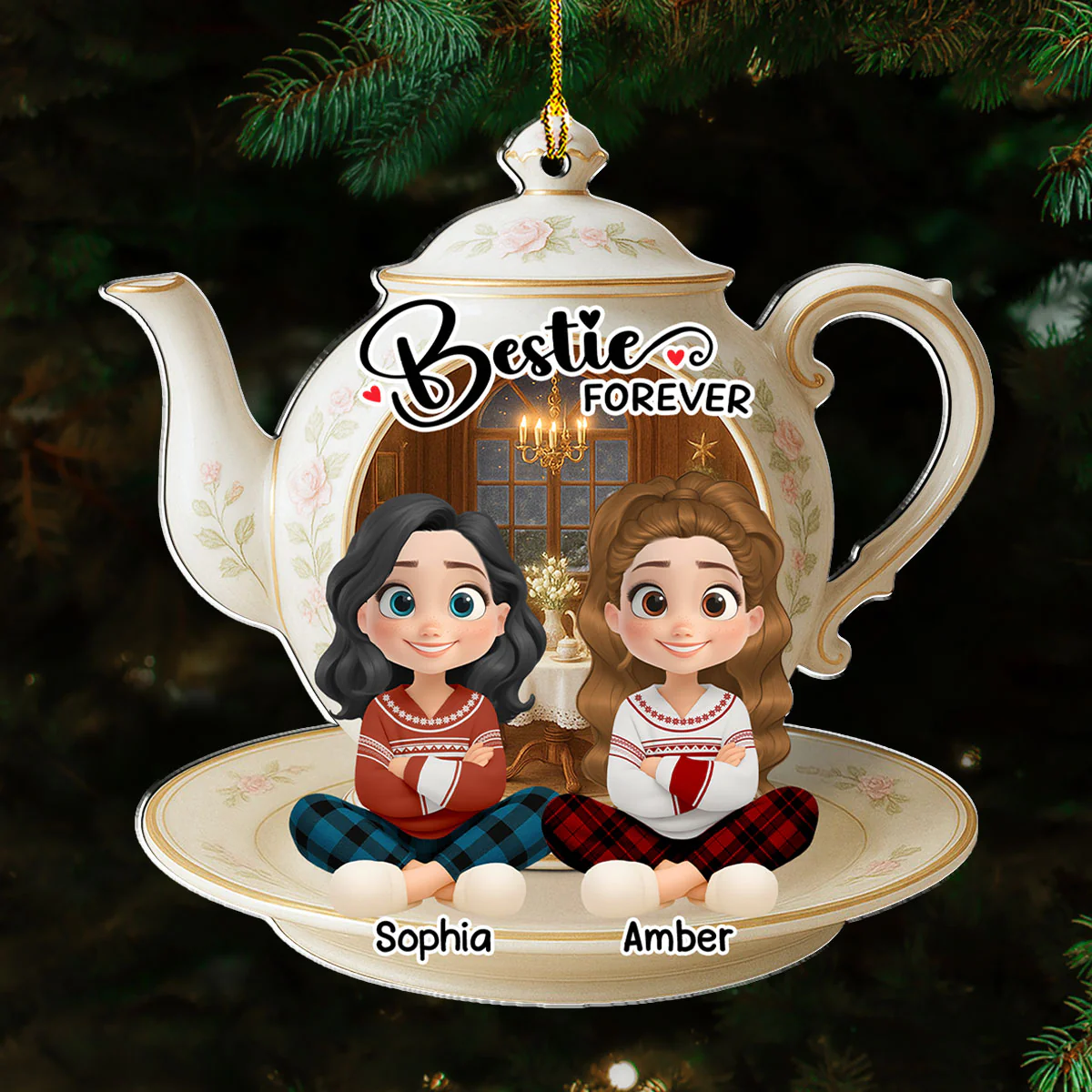 Queen In Party Royal - Personalized Custom Acrylic Ornament