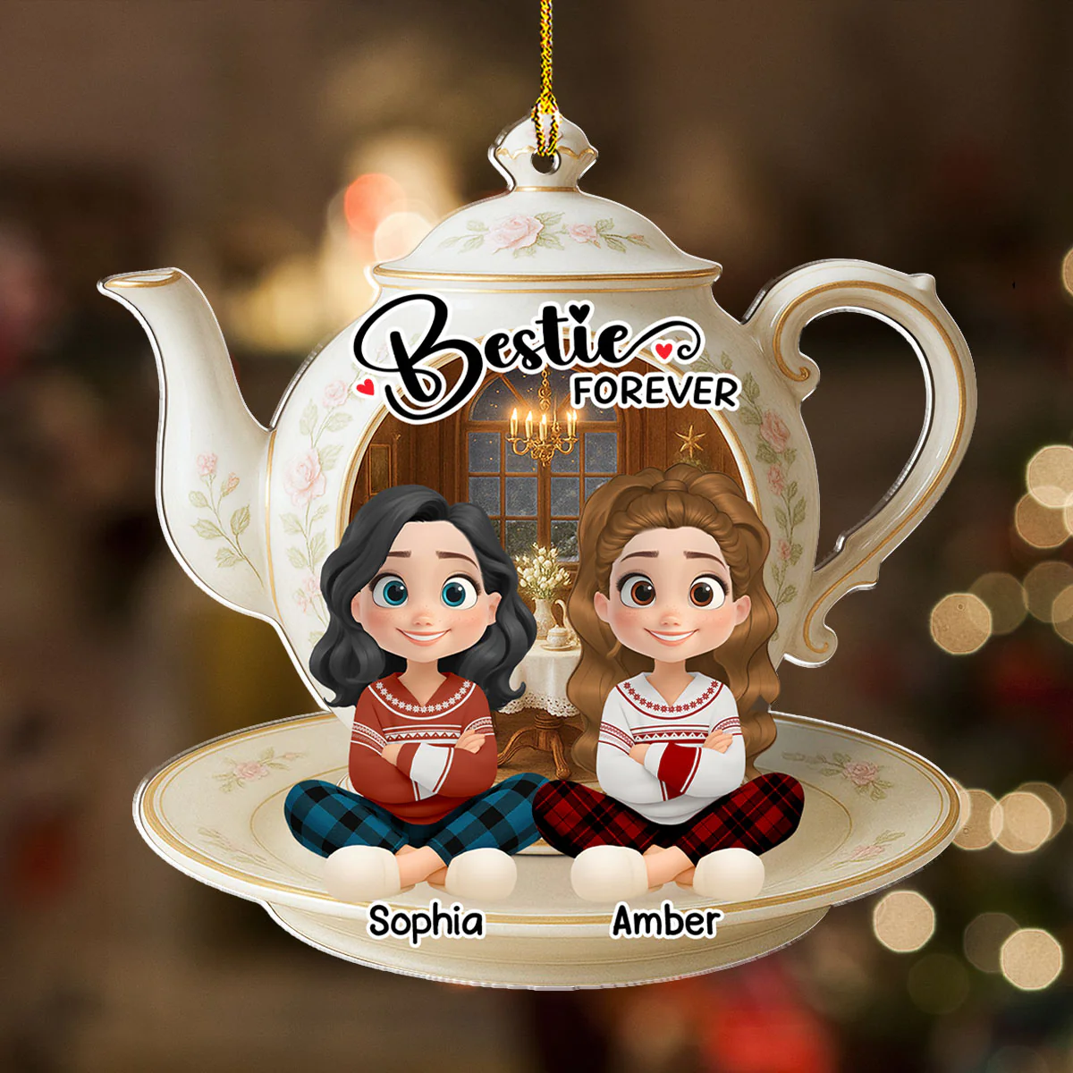 Queen In Party Royal - Personalized Custom Acrylic Ornament - Image 2