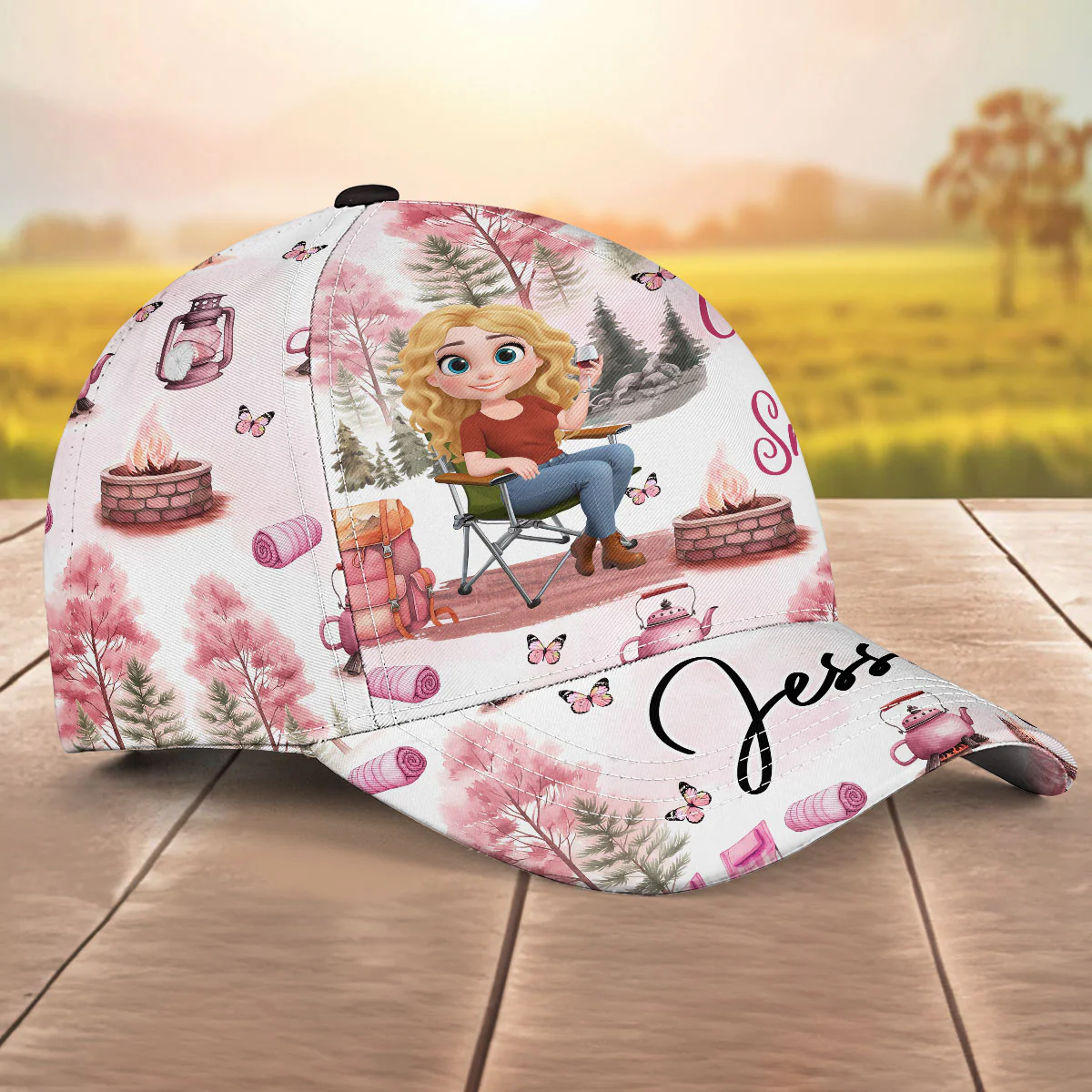 Queen Of Sass And Camps - Personalized Custom Classic Cap - Image 2