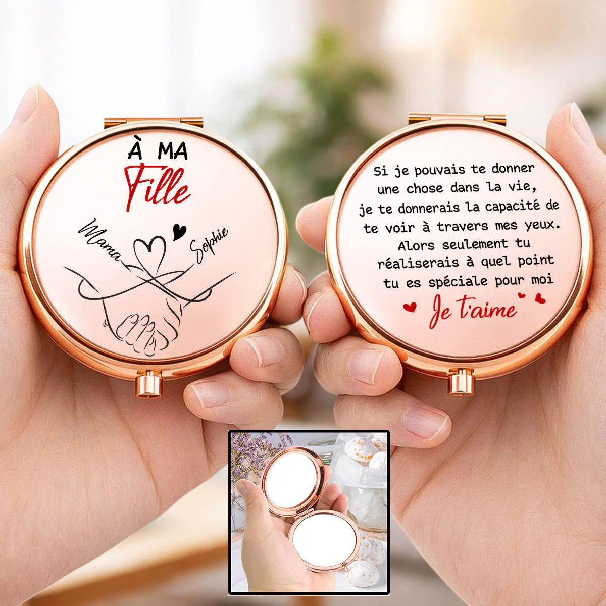À Quel Point Tu Es Spéciale Pour Moi - Miroir De Poche Personnalisé