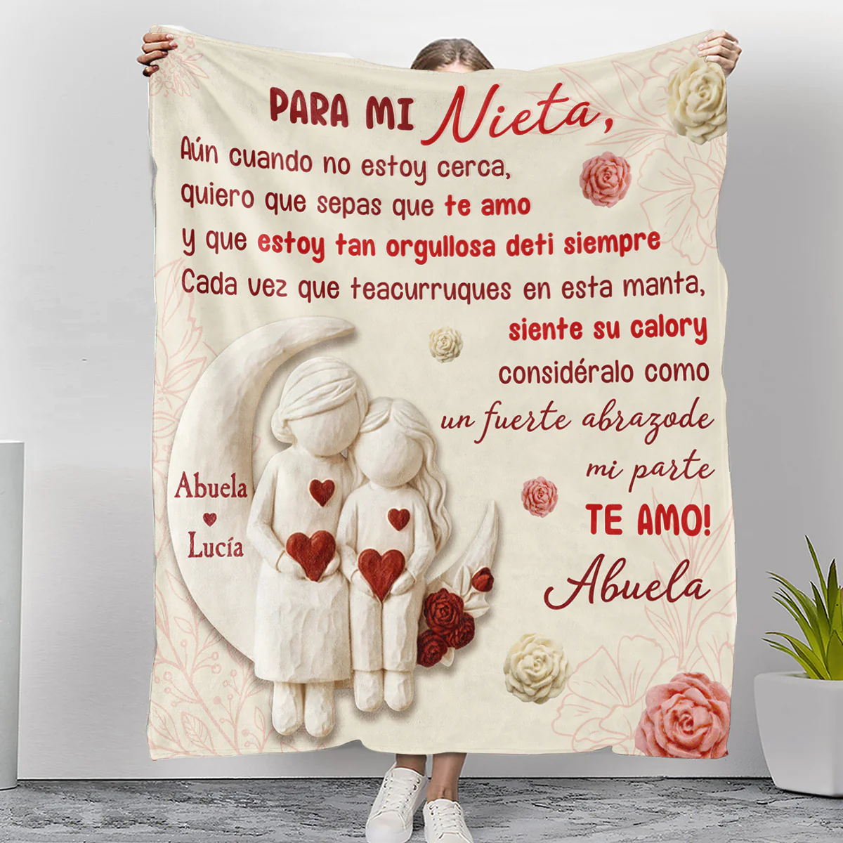 Quiero que sepas cuánto te amo - Manta de lana personalizada
