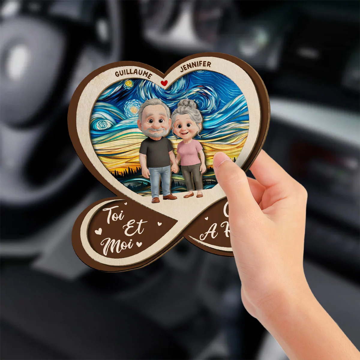 Quoi Quil Arrive Je Taime – Clip Personnalise Pour Pare Soleil De Voiture - Image 2