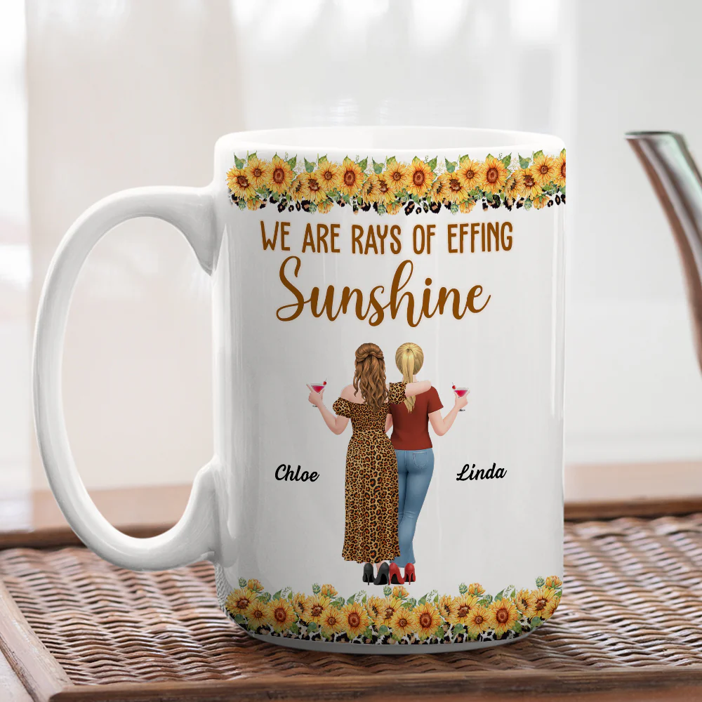 Rays Of Sunshine - Personalized Custom Coffee Mug - Image 3