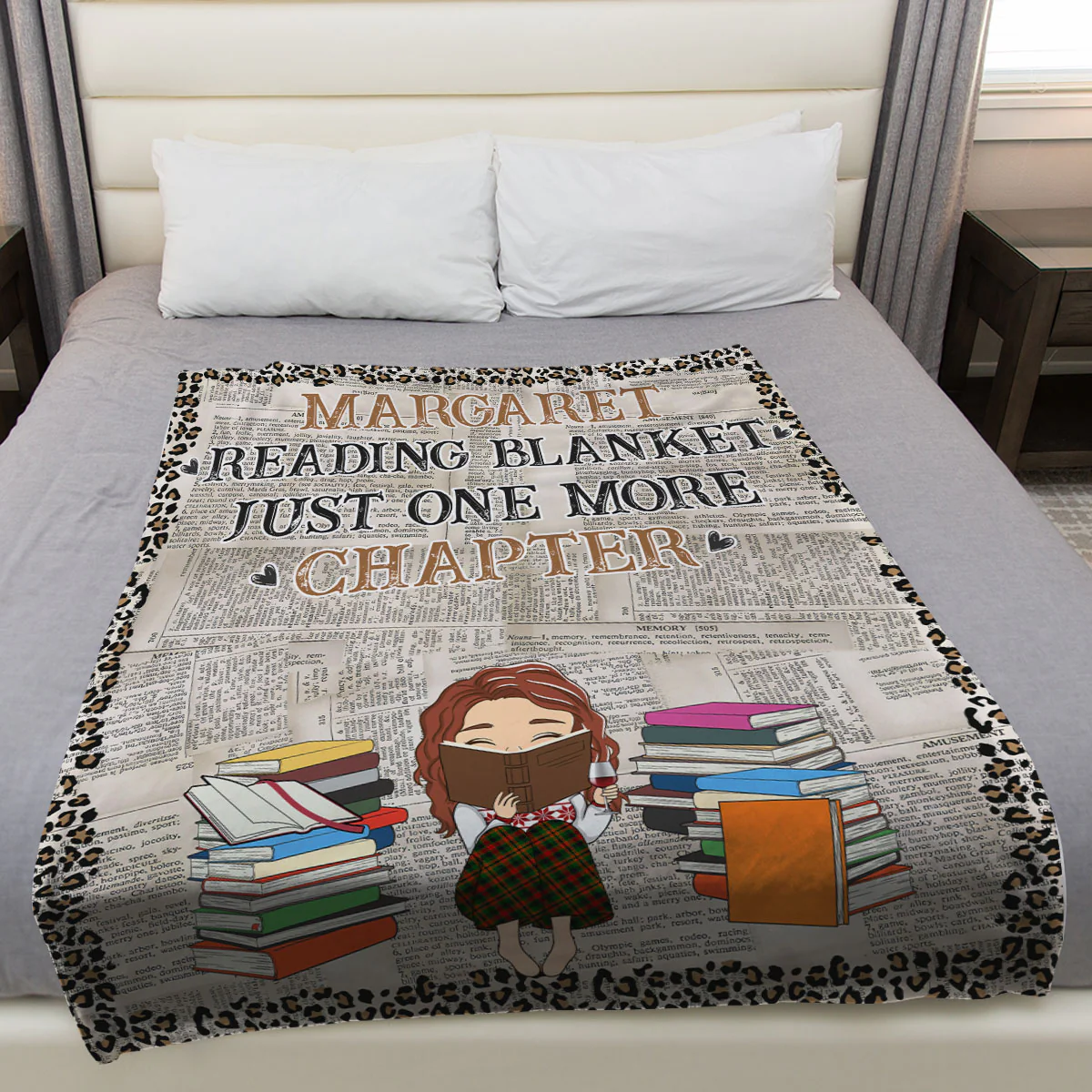 Reading Blanket - Personalized Custom Fleece Blanket - Image 10