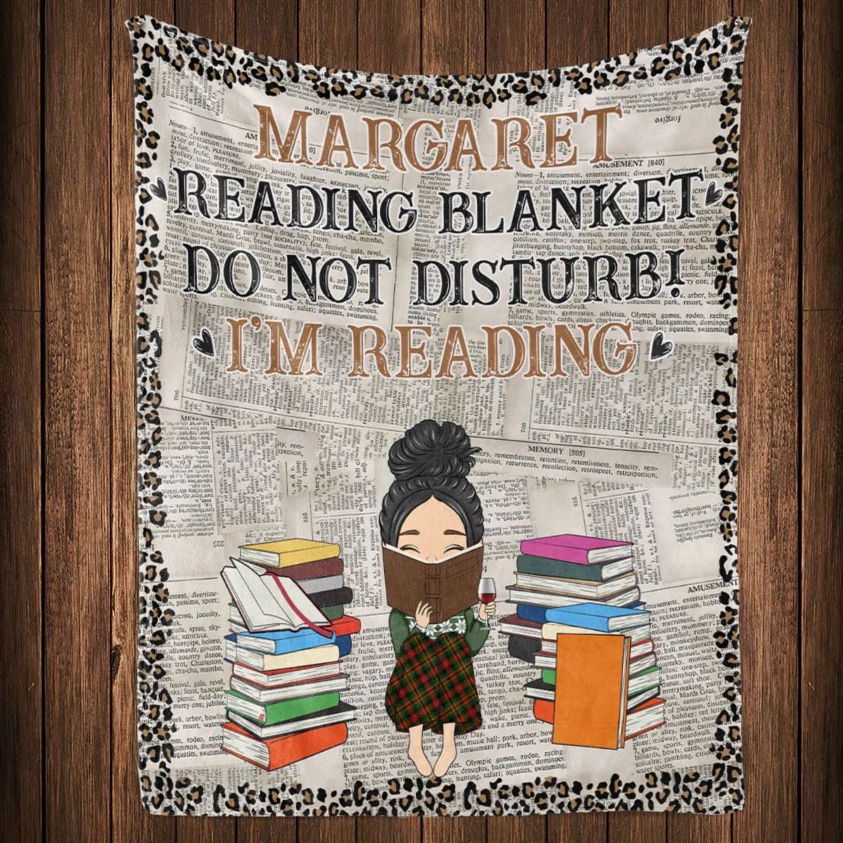Reading Blanket - Personalized Custom Fleece Blanket - Image 5
