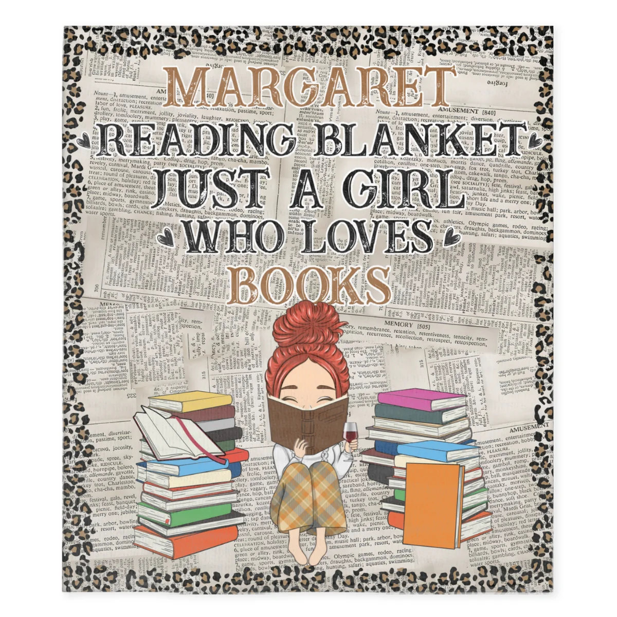 Reading Blanket - Personalized Custom Fleece Blanket - Image 6