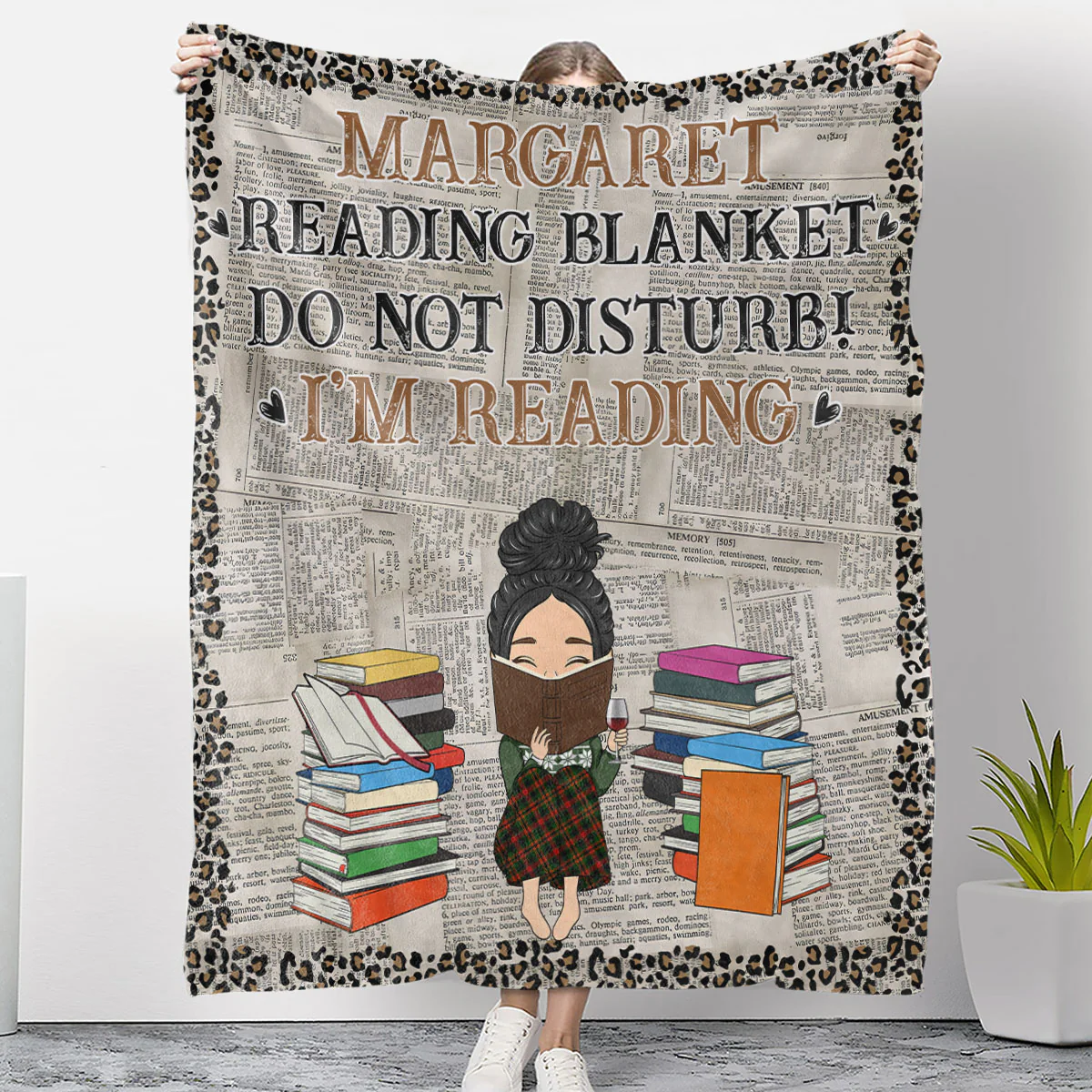 Reading Blanket - Personalized Custom Fleece Blanket - Image 8