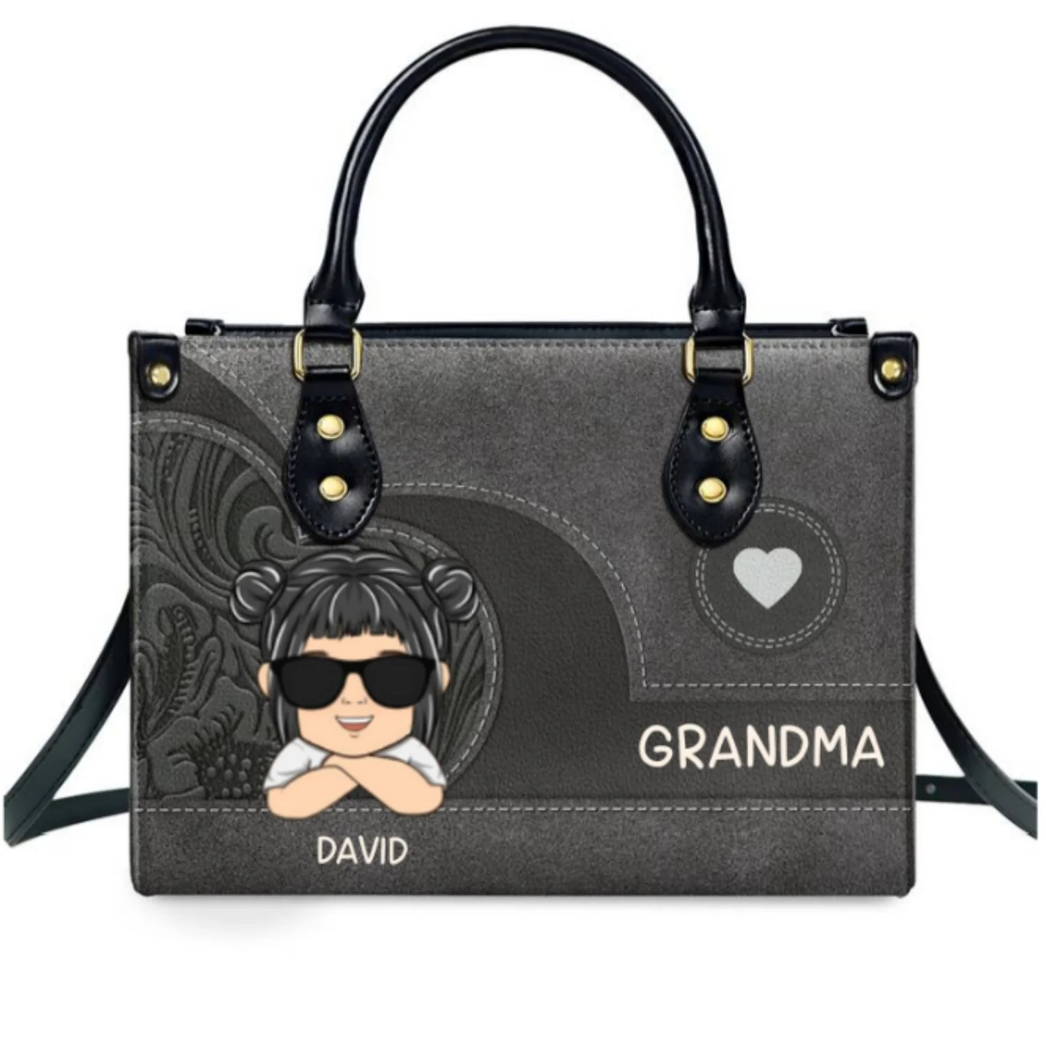 Reason I love Being Grandma - Personalized Leather Bag - Image 6