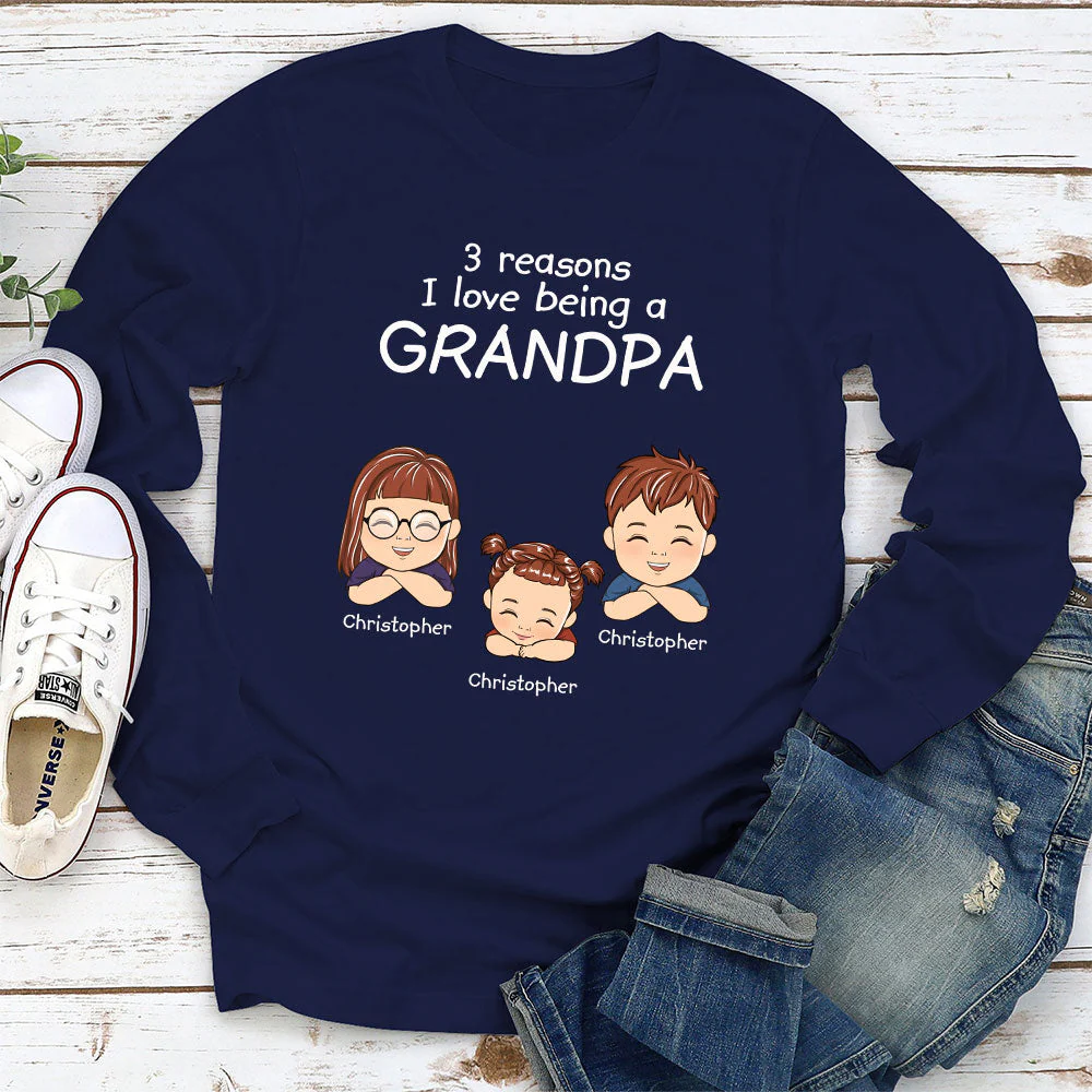 Reason To Be A Grandpa - Personalized Custom Shirt - Image 2