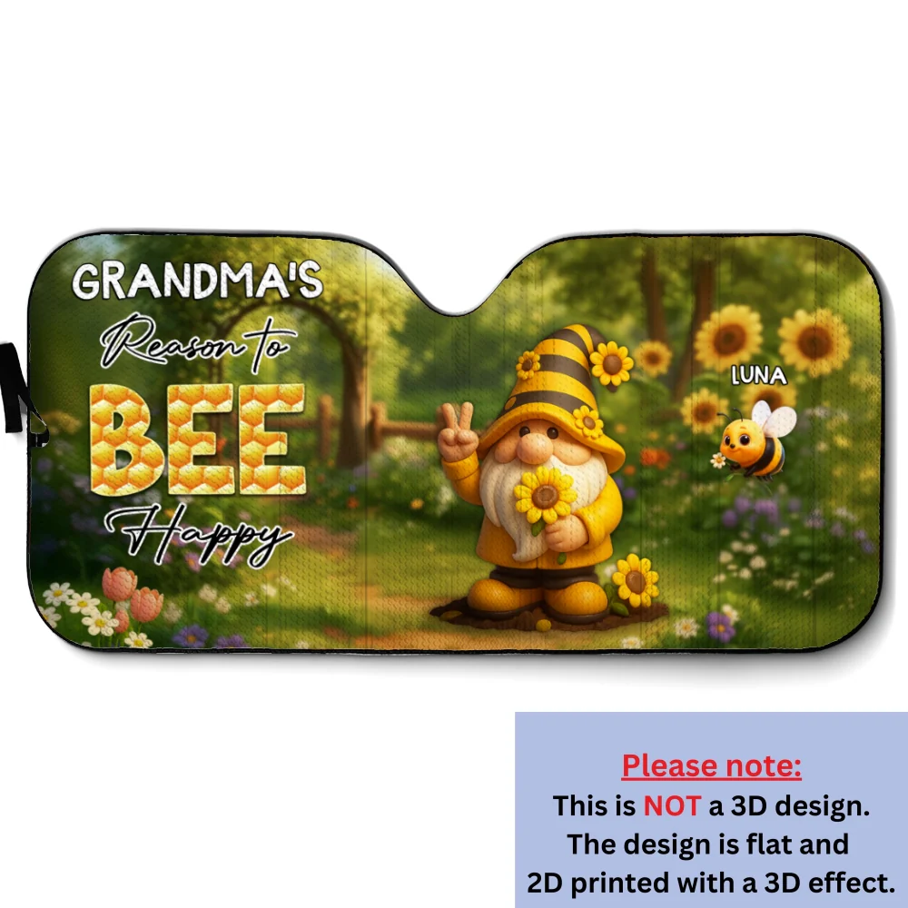 Reason To Be Happy - Personalized Custom Car Sunshade - Image 7