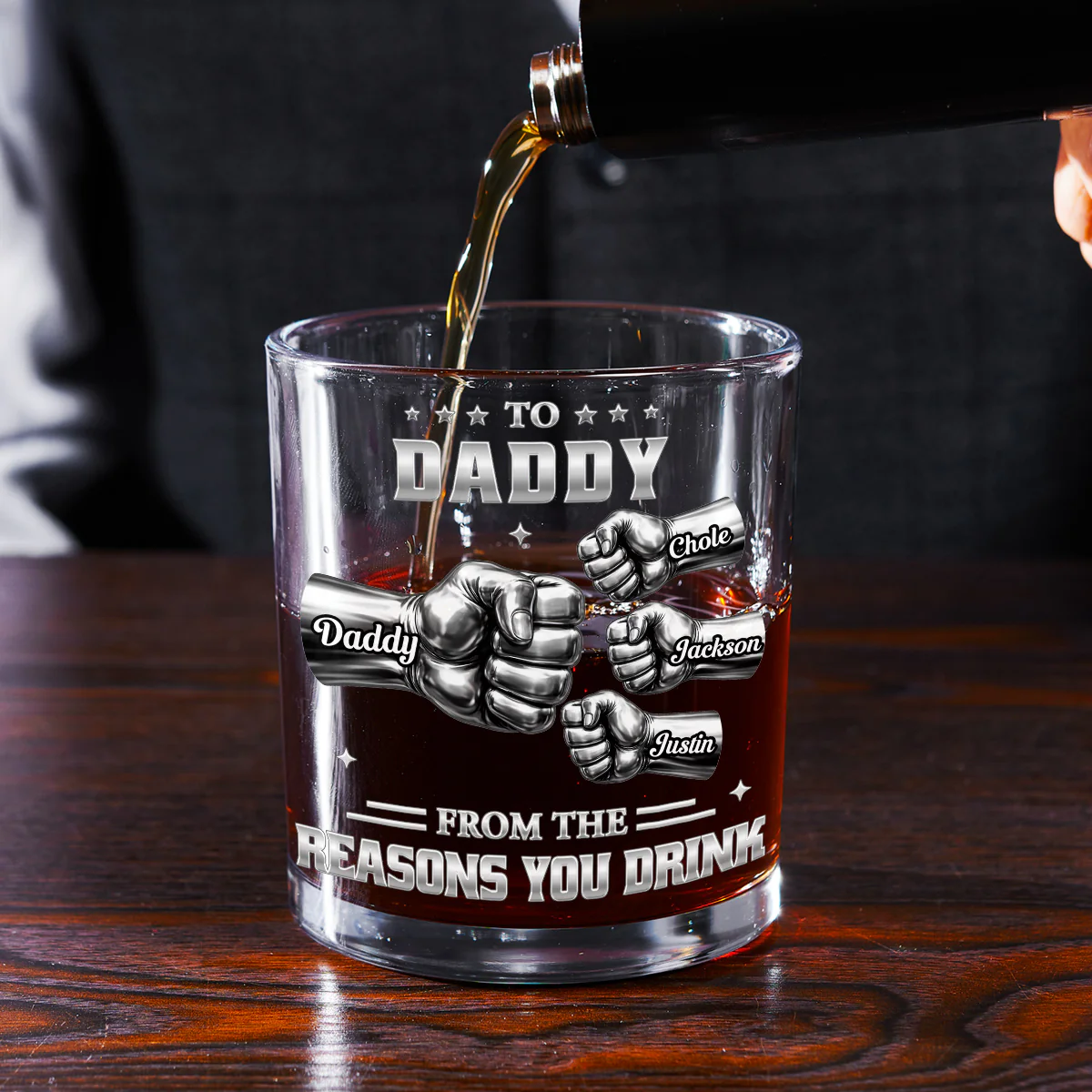 Reason You Drink - Personalized Custom Whiskey Glass - Image 2