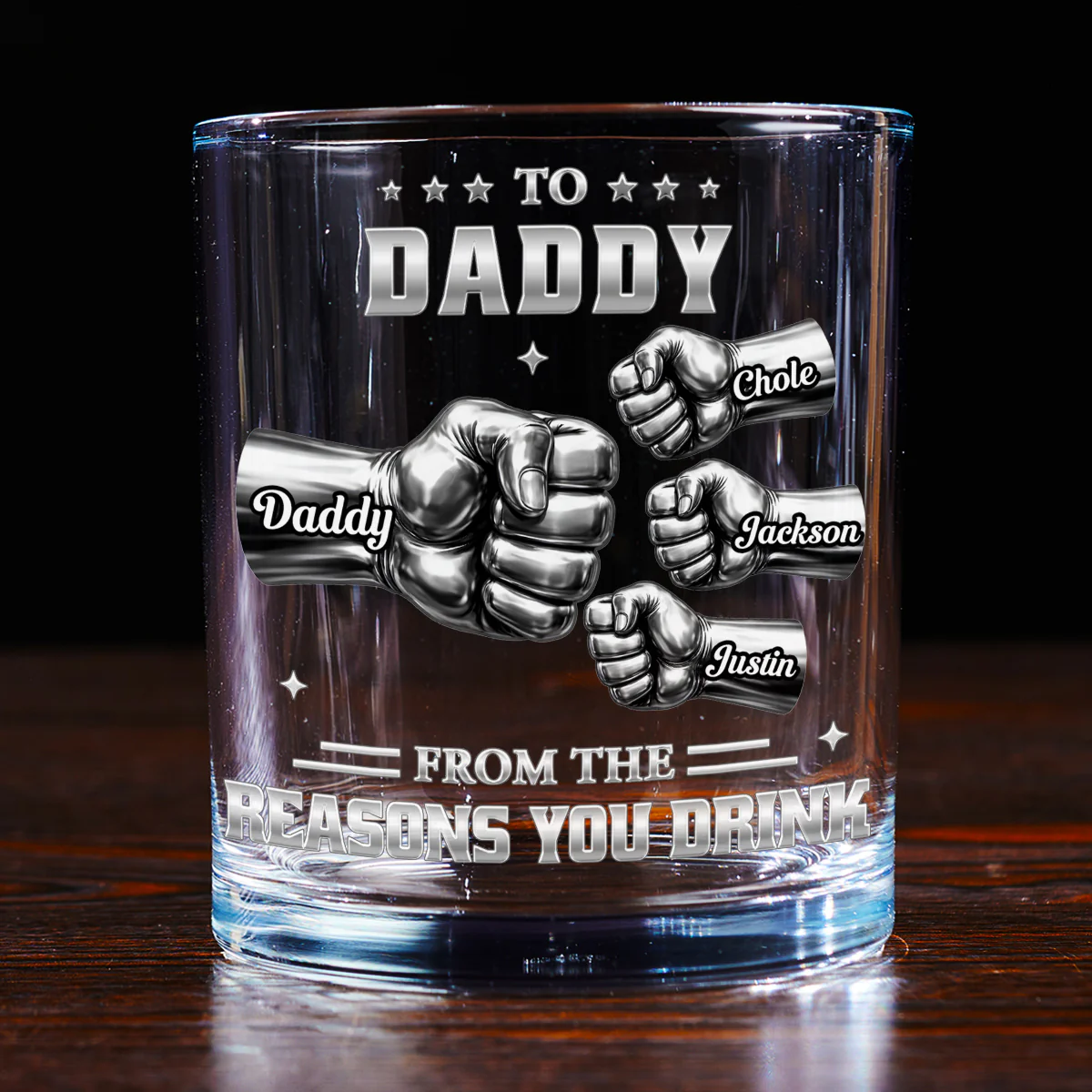 Reason You Drink - Personalized Custom Whiskey Glass - Image 3
