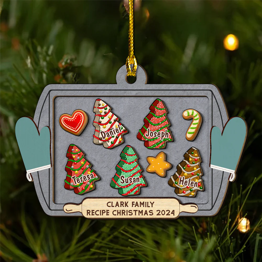 Recipe For Christmas 2024 - Personalized Custom Freeshape 2-Layered Wood Ornament - Image 3