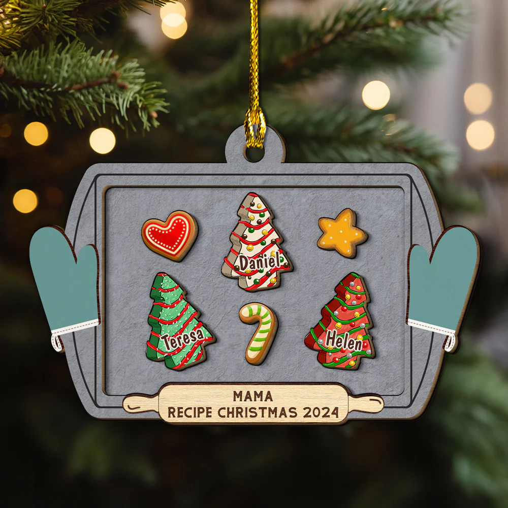 Recipe For Christmas 2024 - Personalized Custom Freeshape 2-Layered Wood Ornament - Image 5