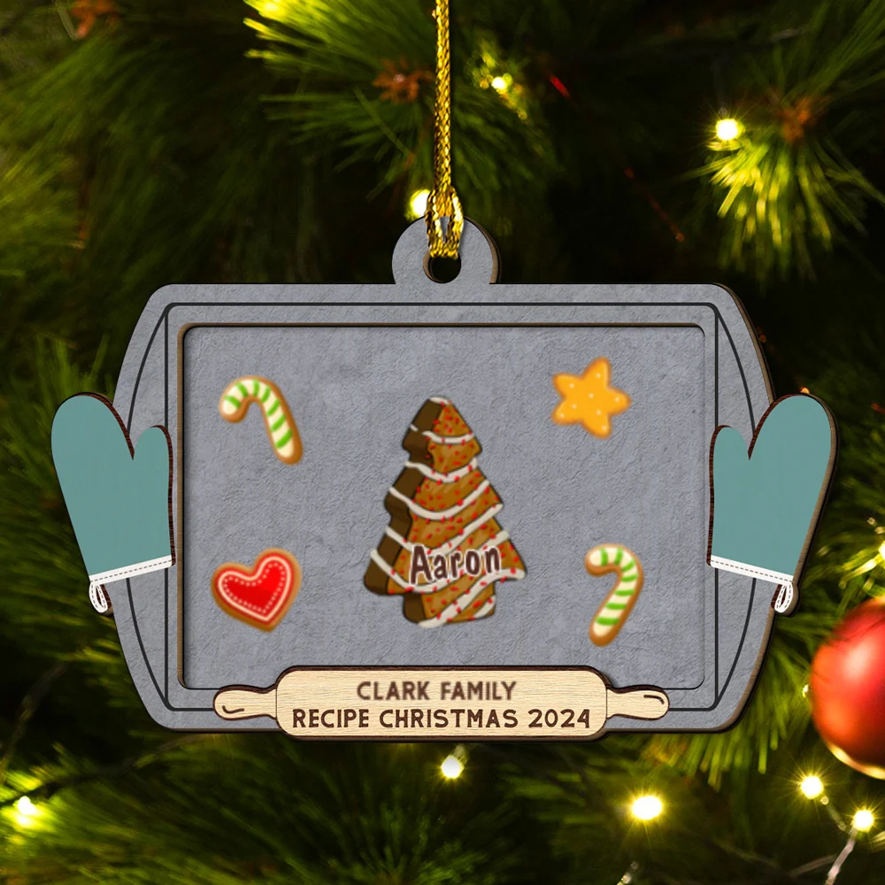 Recipe For Christmas 2024 - Personalized Custom Freeshape 2-Layered Wood Ornament - Image 7