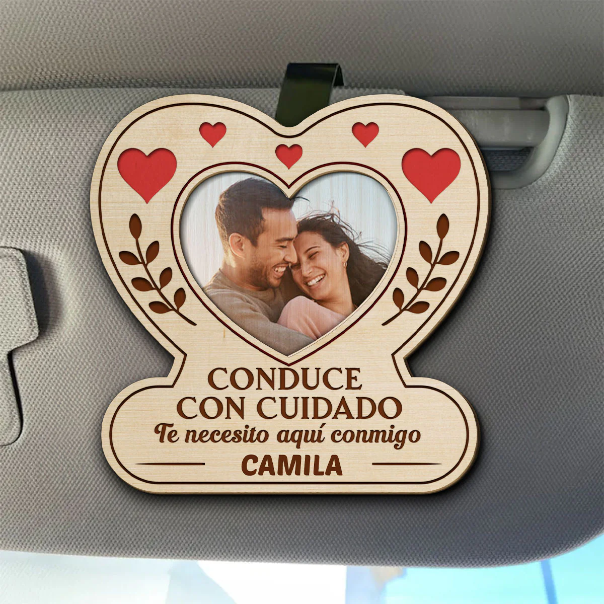 Recordatorio De Conducción Segura - Clip De Parasol Personalizado - Image 3