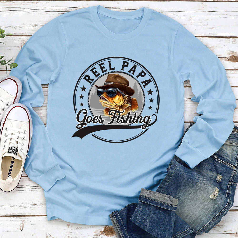 Reel Dad Goes Fishing - Personalized Custom Shirt - Image 3