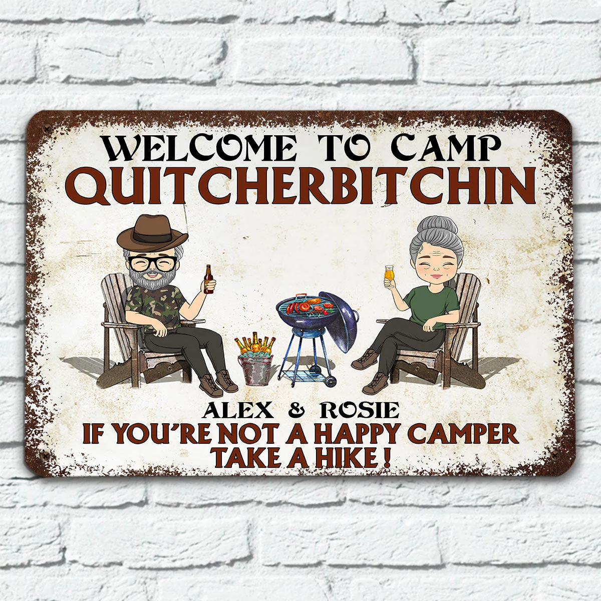 Relax And Chill - Personalized Custom Metal Sign - Image 2
