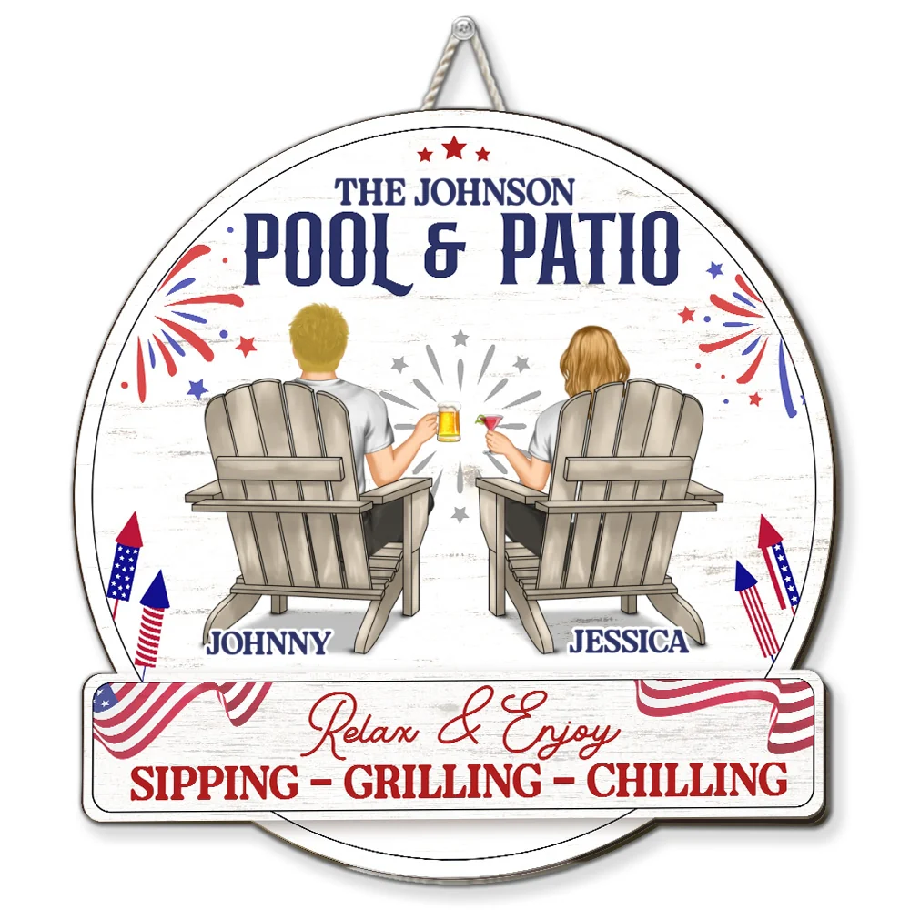 Relax And Enjoy - Personalized Custom Wood Sign - Image 6