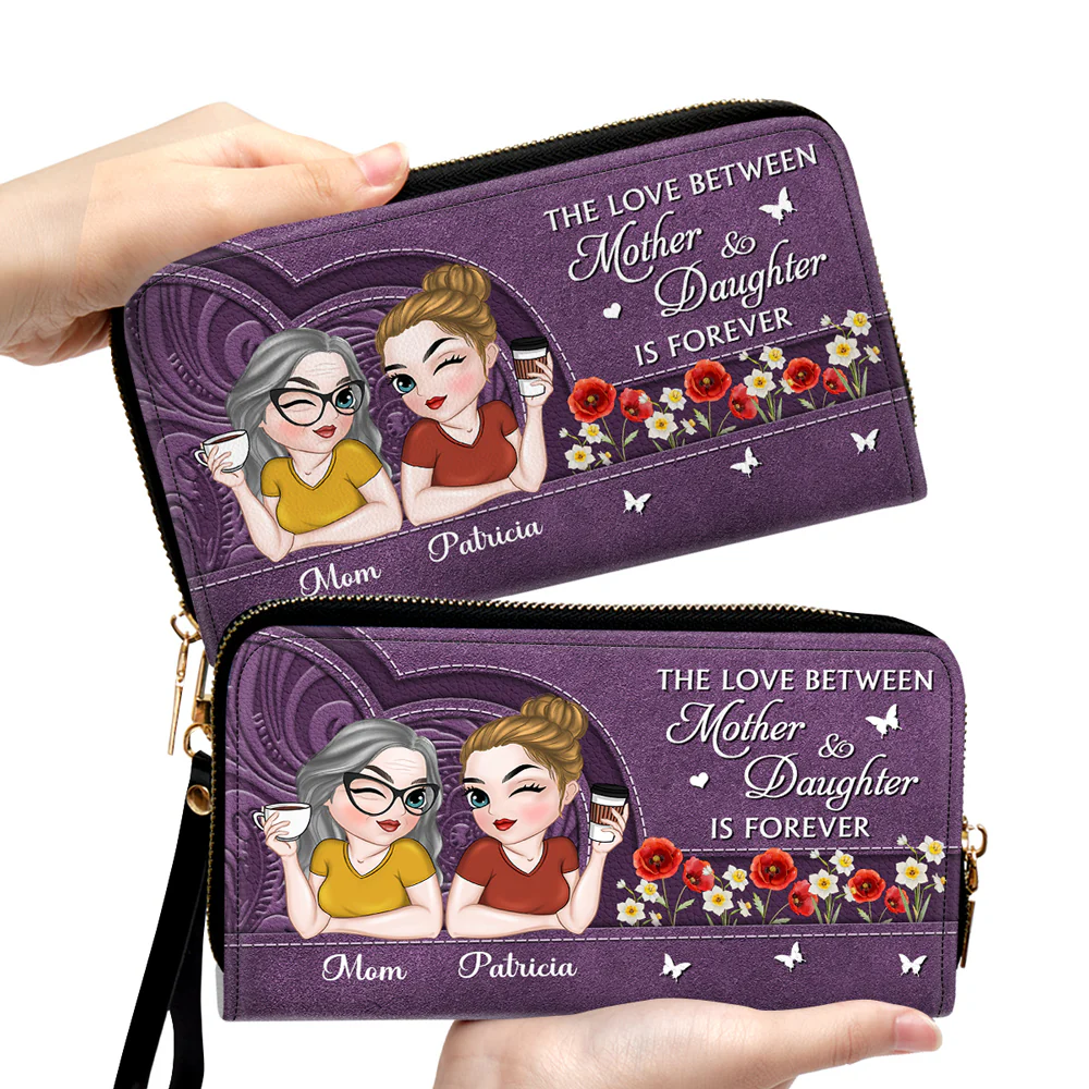 Remember I Love You Mom - Personalized Custom Leather Wallet - Image 4