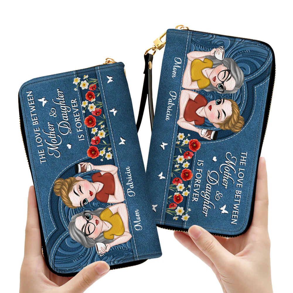 Remember I Love You Mom - Personalized Custom Leather Wallet - Image 5