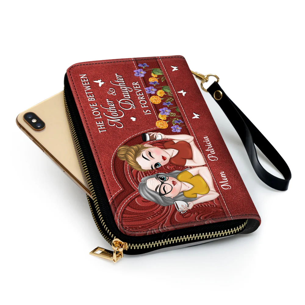 Remember I Love You Mom - Personalized Custom Leather Wallet - Image 6