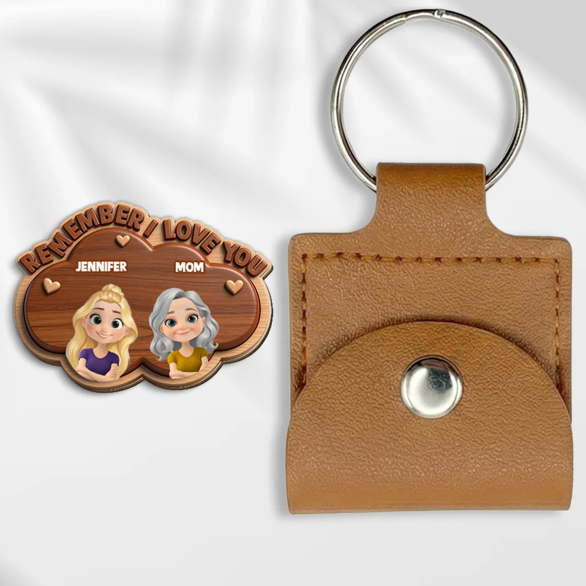 Remember I Love You - Personalized Custom Wooden Pocket Hug