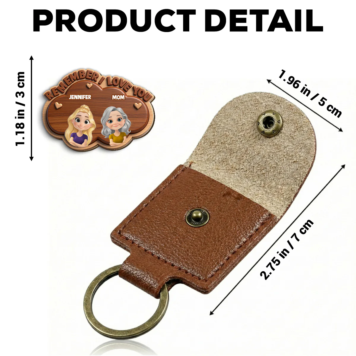 Remember I Love You - Personalized Custom Wooden Pocket Hug - Image 5