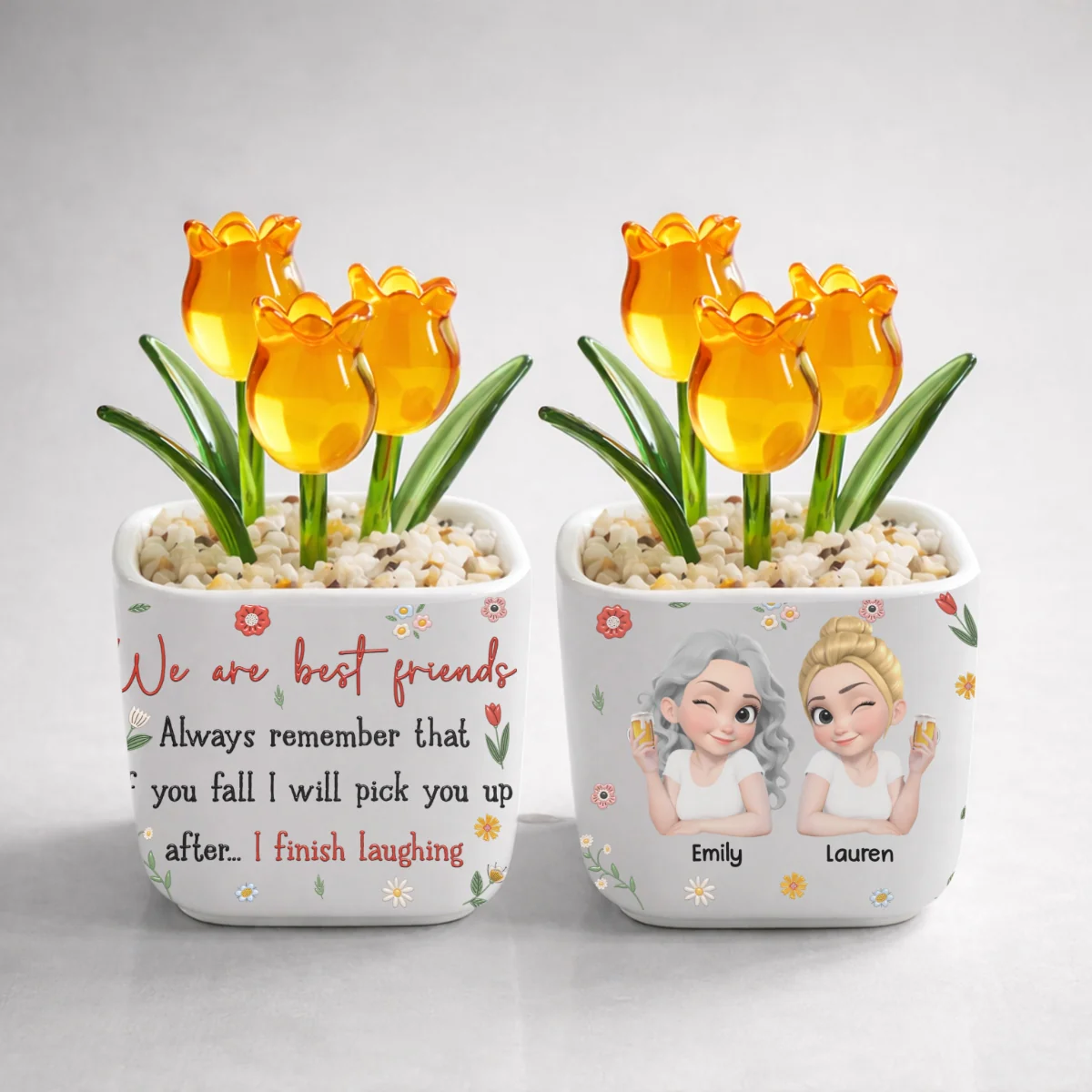 Remember That I Will - Personalized Custom Glass Everlasting Tulips - Image 11