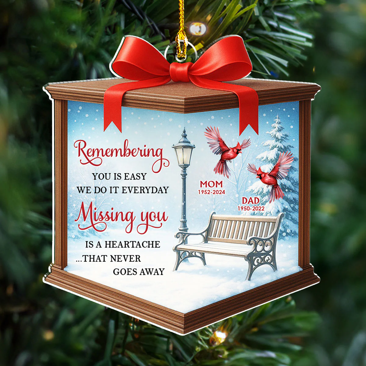 Remembering You - Personalized Custom Acrylic Ornament - Image 2