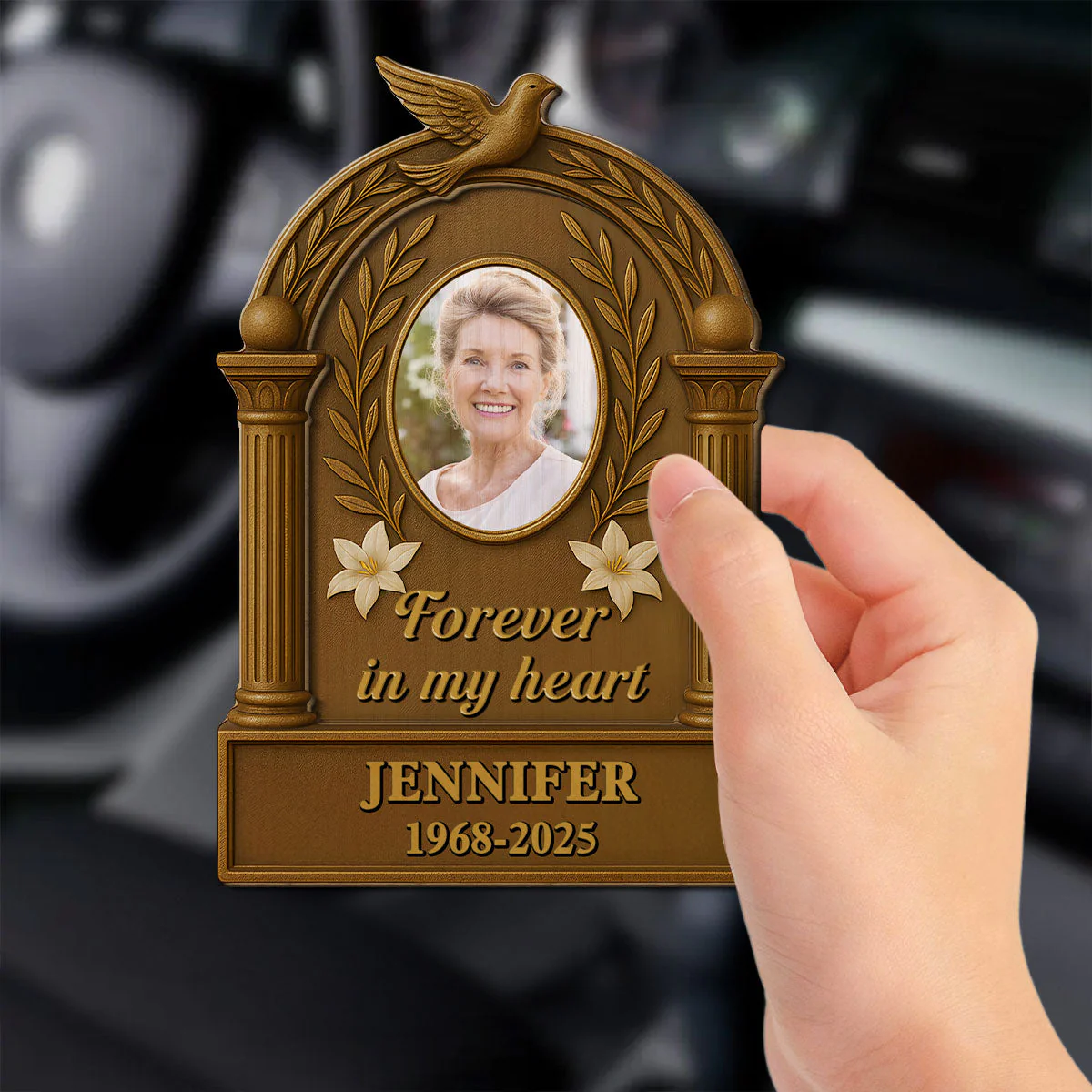 Remembering You With Love - Personalized Custom Car Visor Clip - Image 2