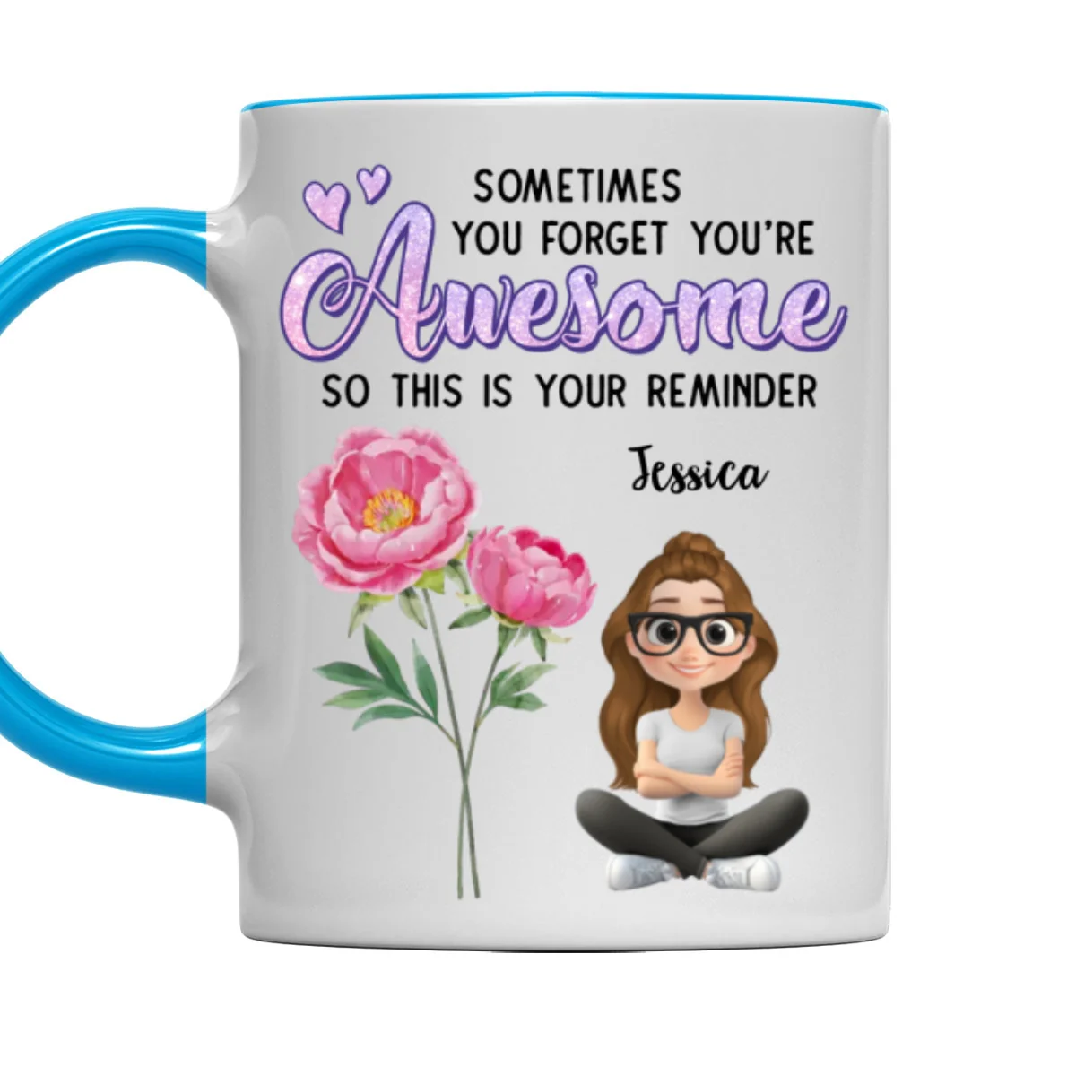 Reminder Of Greatness For Bestie - Personalized Custom Accent Mug - Image 6
