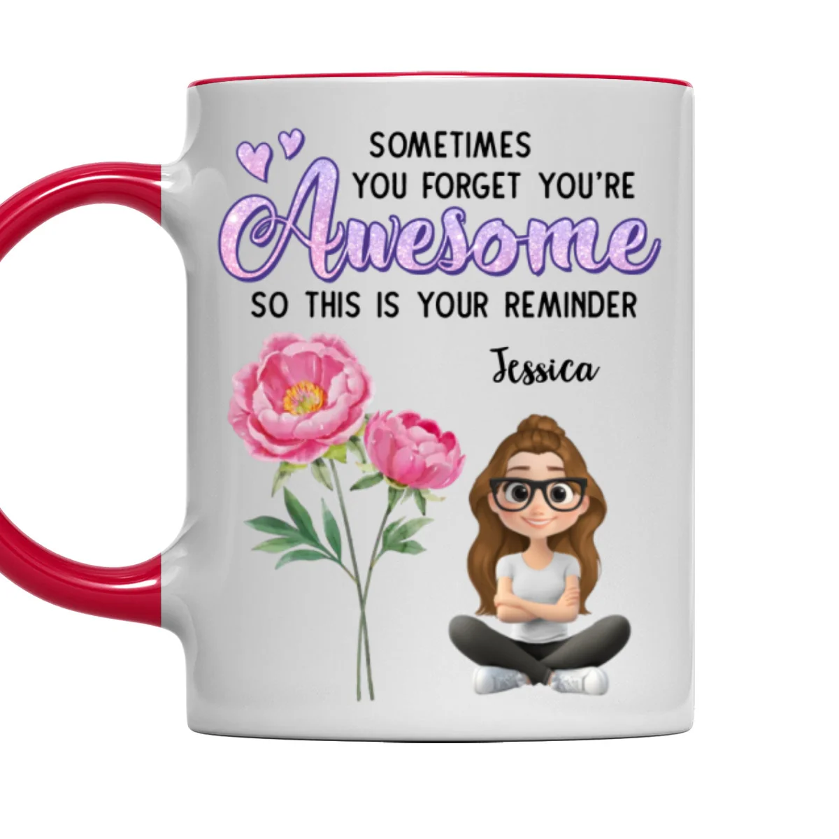 Reminder Of Greatness For Bestie - Personalized Custom Accent Mug - Image 8