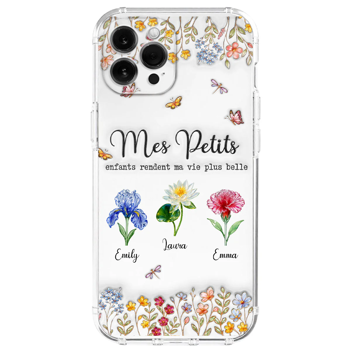 Rendez la vie plus merveilleuse avec de charmants enfants – Coque de téléphone personnalisée avec effet 3D gonflé