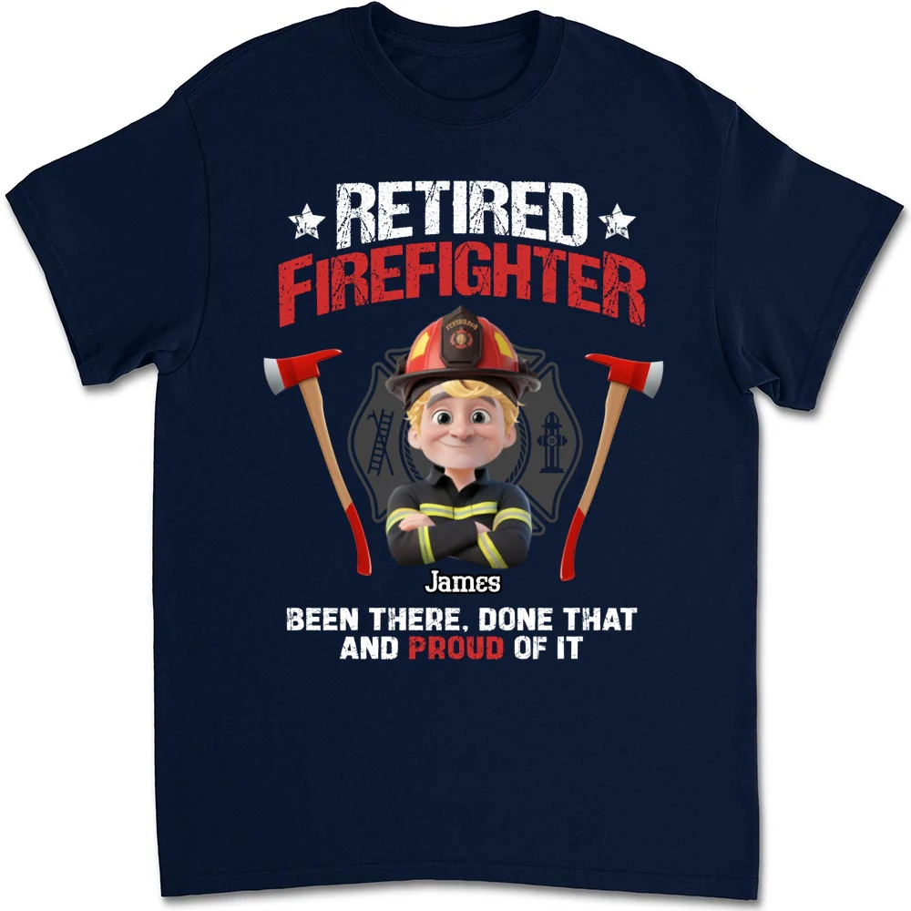 Retired Firefighter - Personalized Custom Shirt - Image 11