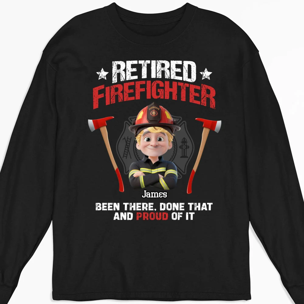 Retired Firefighter - Personalized Custom Shirt - Image 12