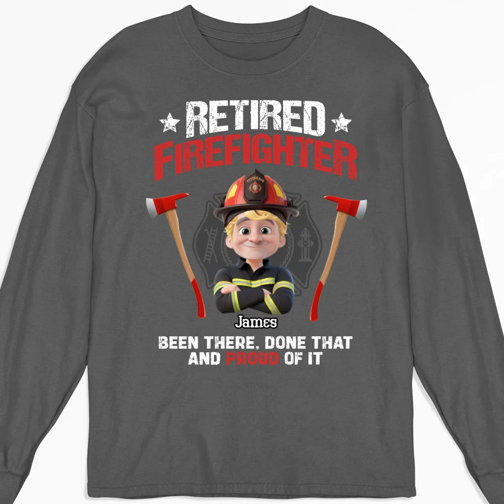 Retired Firefighter - Personalized Custom Shirt - Image 13