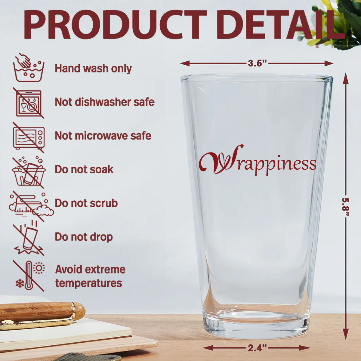 Retirement Schedule - Personalized Custom Beer Glass - Image 5