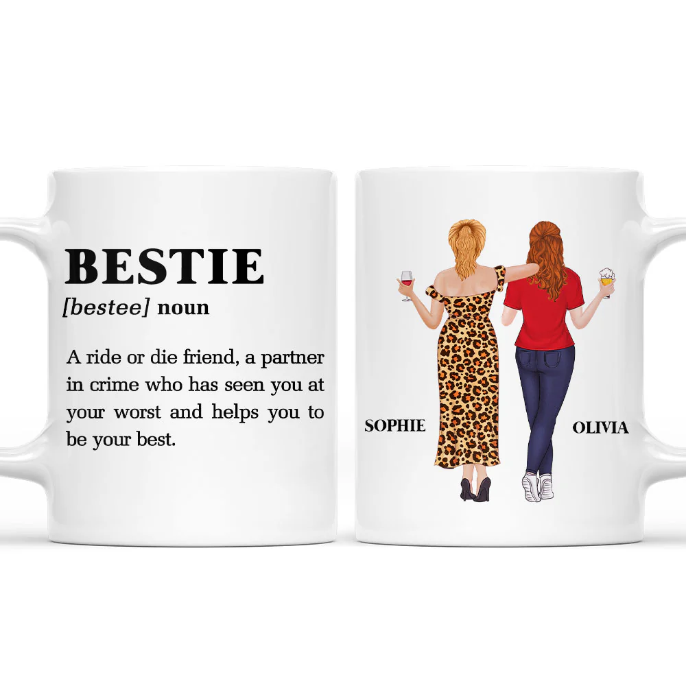 Ride Or Die Friend - Personalized Custom Coffee Mug