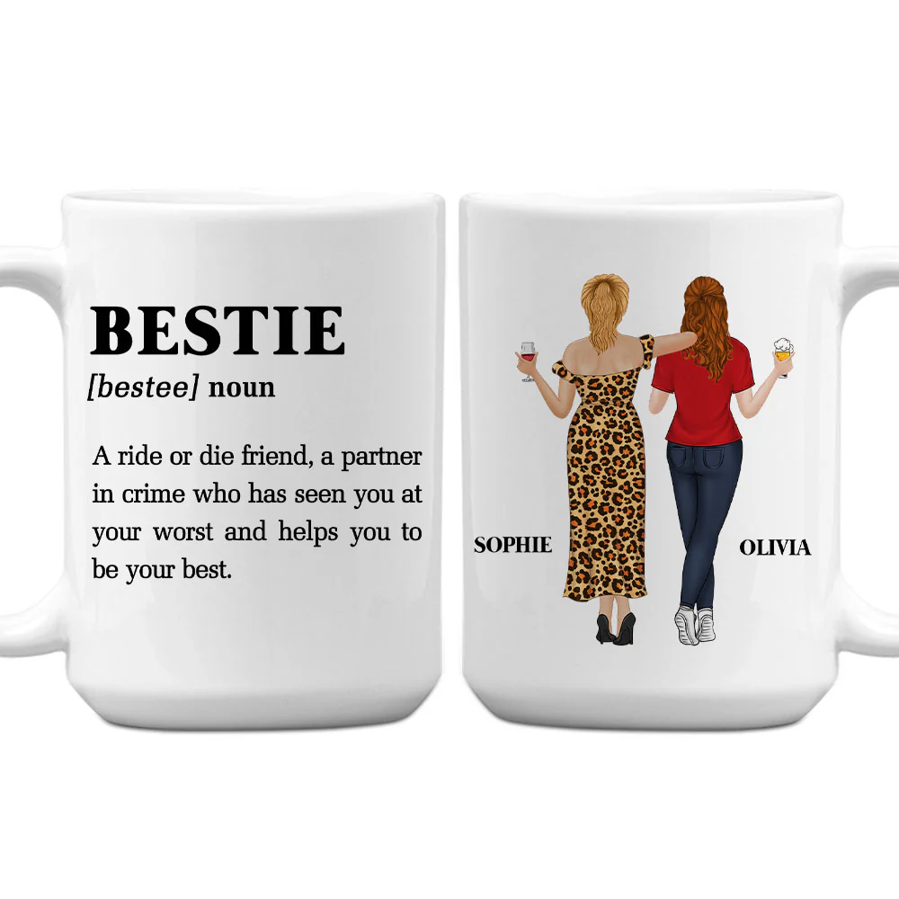 Ride Or Die Friend - Personalized Custom Coffee Mug - Image 2