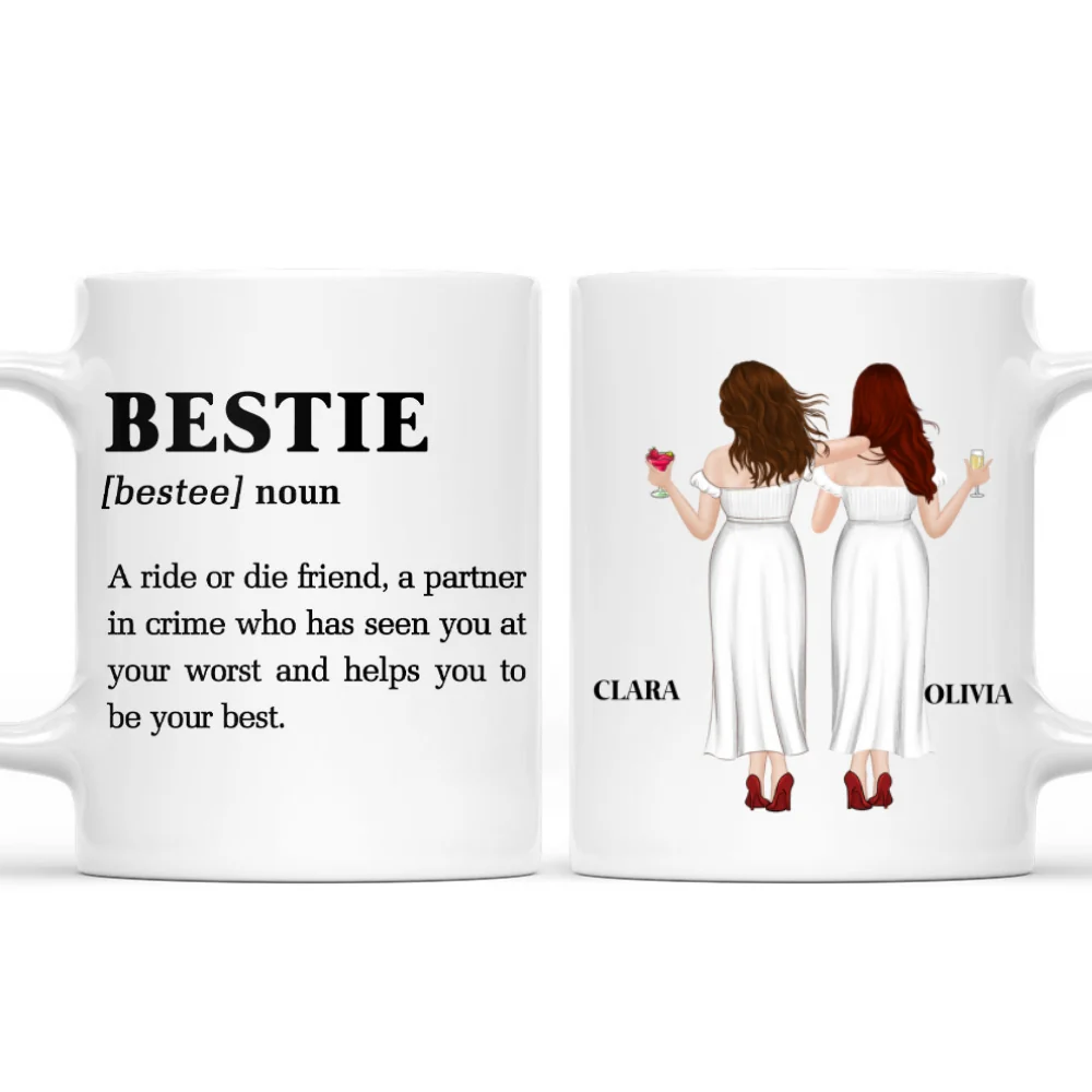 Ride Or Die Friend - Personalized Custom Coffee Mug - Image 6
