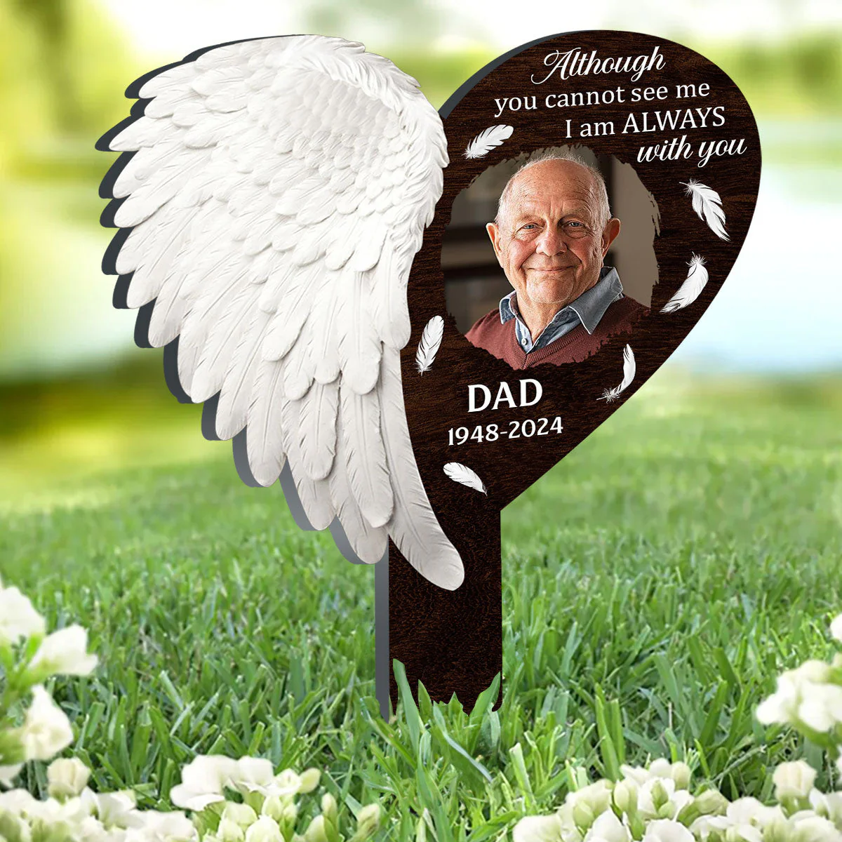Right Here For You - Personalized Custom Acrylic Garden Stake - Image 2