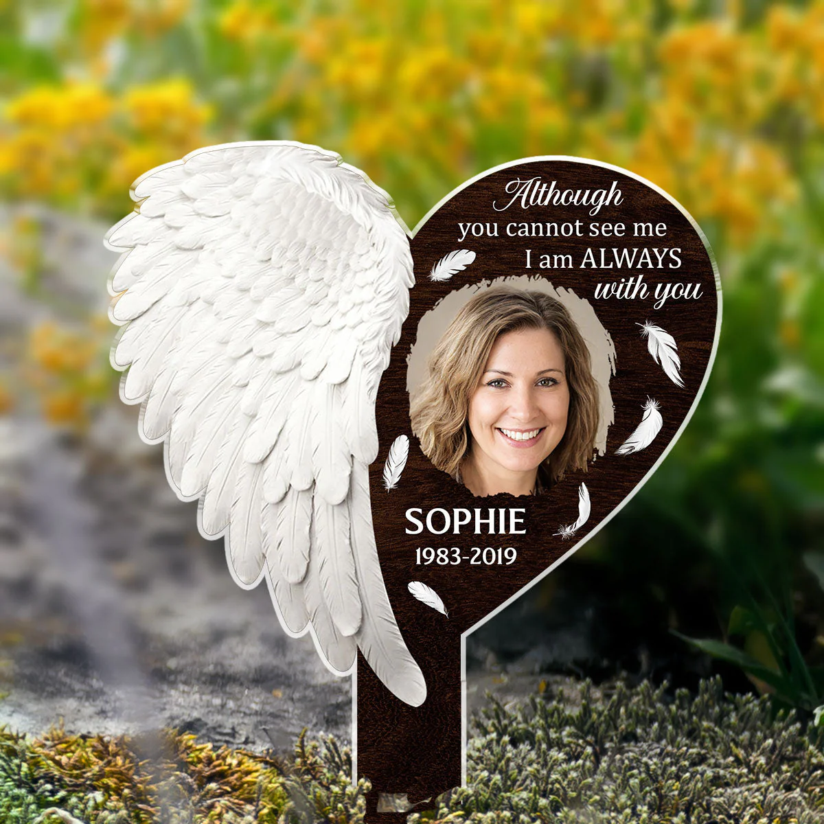 Right Here For You - Personalized Custom Acrylic Garden Stake - Image 4