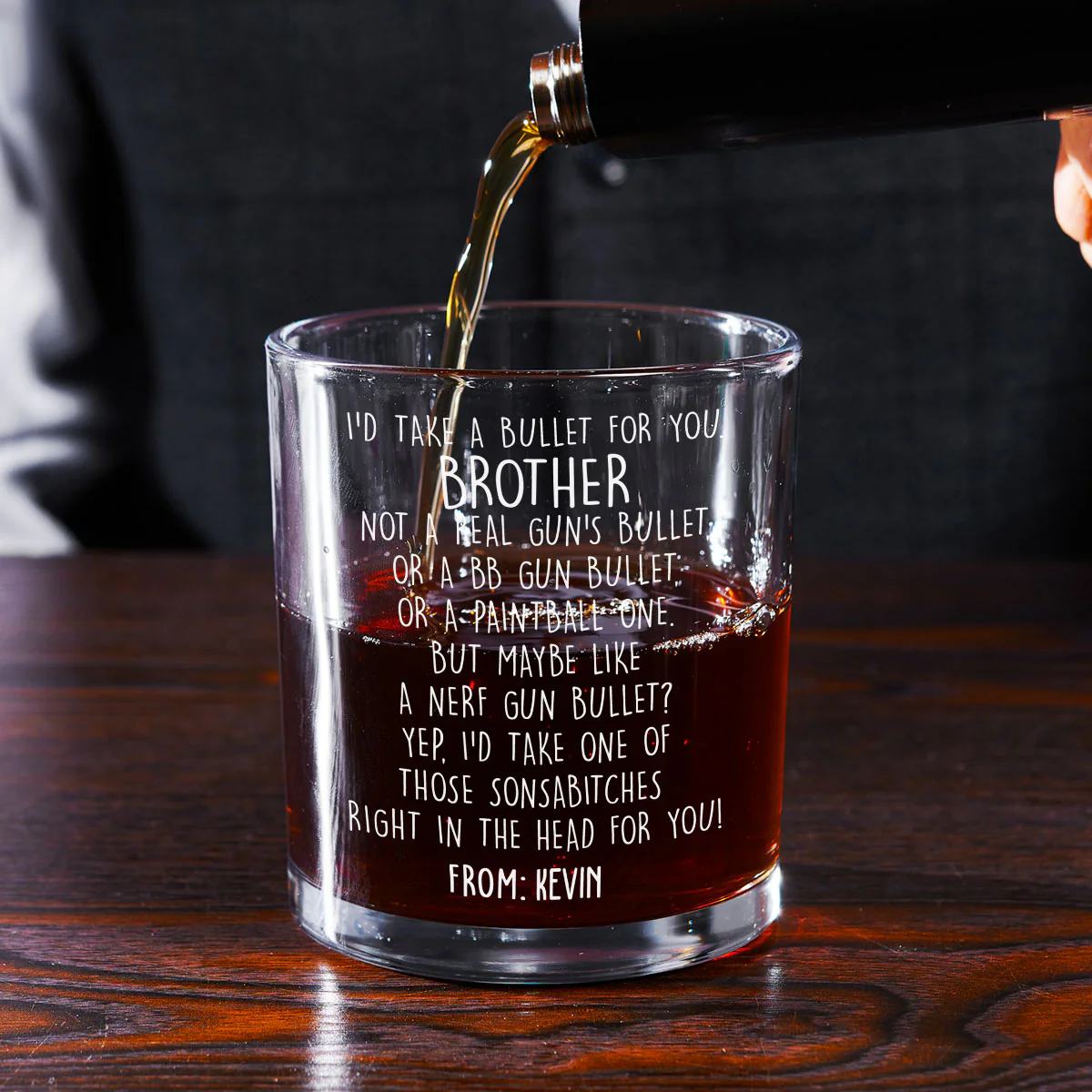 Right In The Head For You - Personalized Custom Whiskey Glass - Image 2