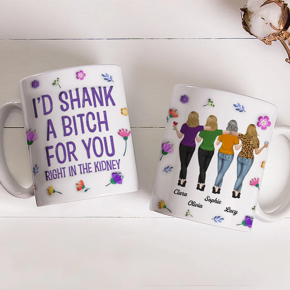 Right In The Kidney - Personalized Custom 3D Inflated Coffee Mug - Image 4