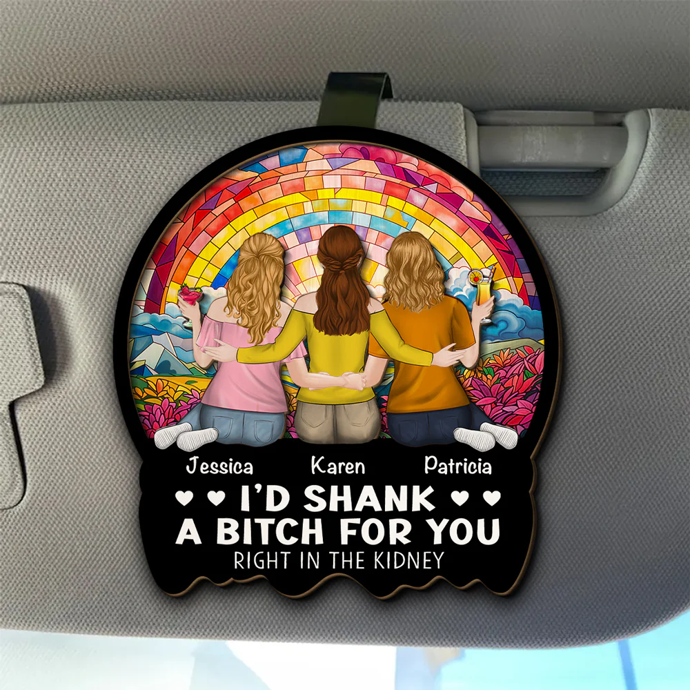 Right In The Kidney - Personalized Custom Car Visor Clip