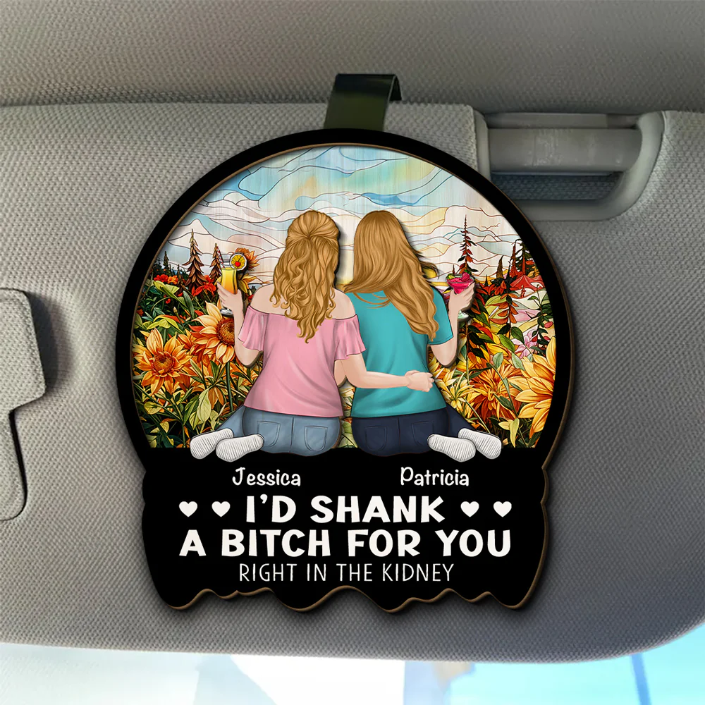 Right In The Kidney - Personalized Custom Car Visor Clip - Image 4