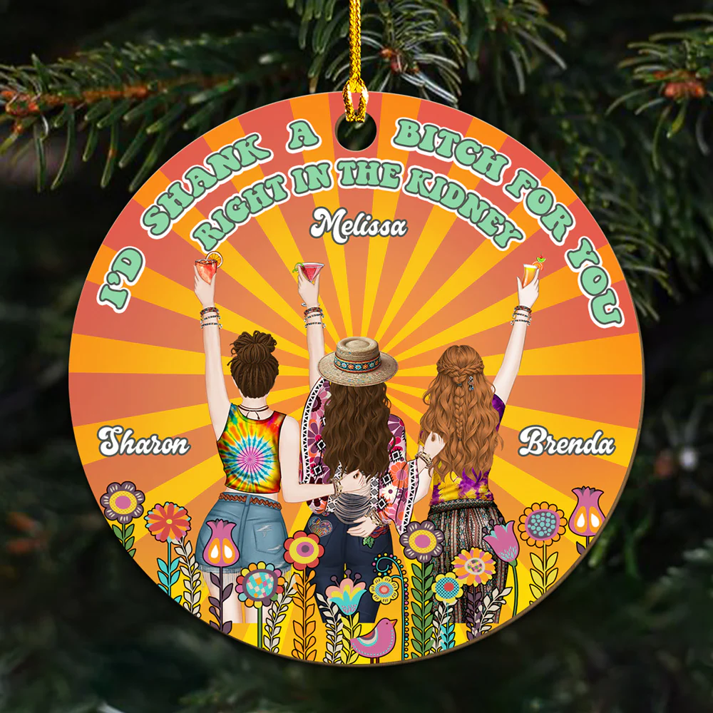 Right In The Kidney - Personalized Custom Wood Ornament - Image 2