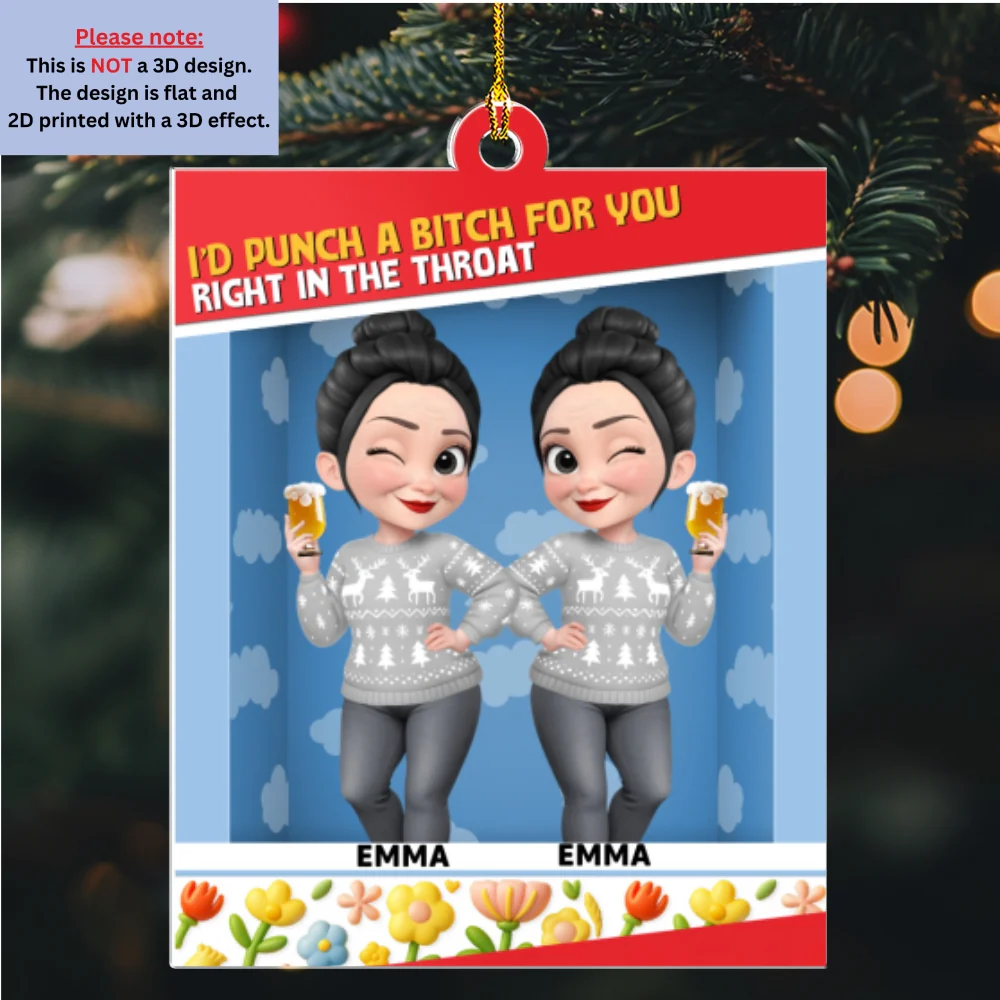 Right In The Throat - Personalized Custom Acrylic Ornament - Image 5