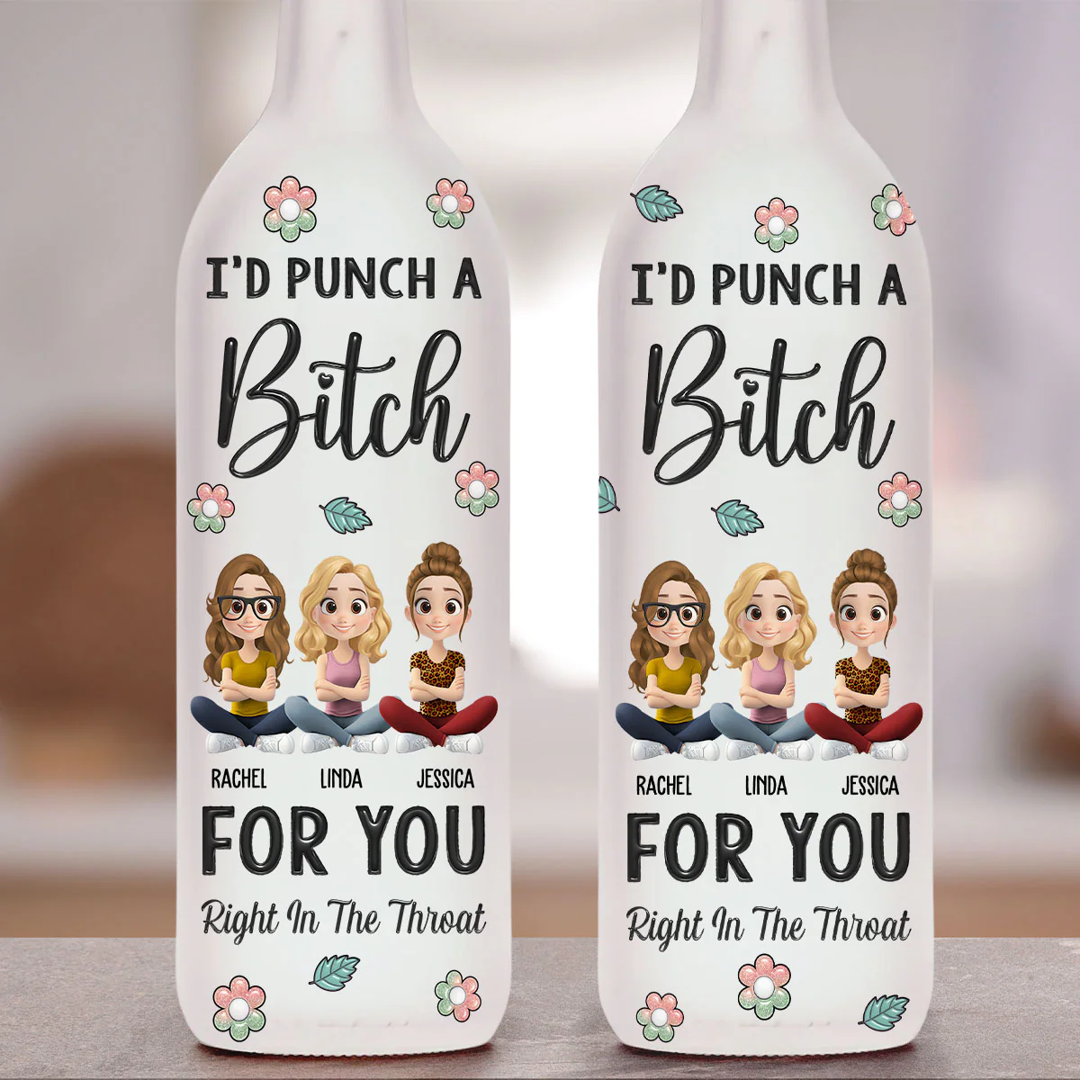 Right In The Throat - Personalized Custom Bottle Lamp - Image 4